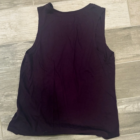 Spiritual Gangster Purple Muscle Tee with Gold Design - Picture 3 of 3